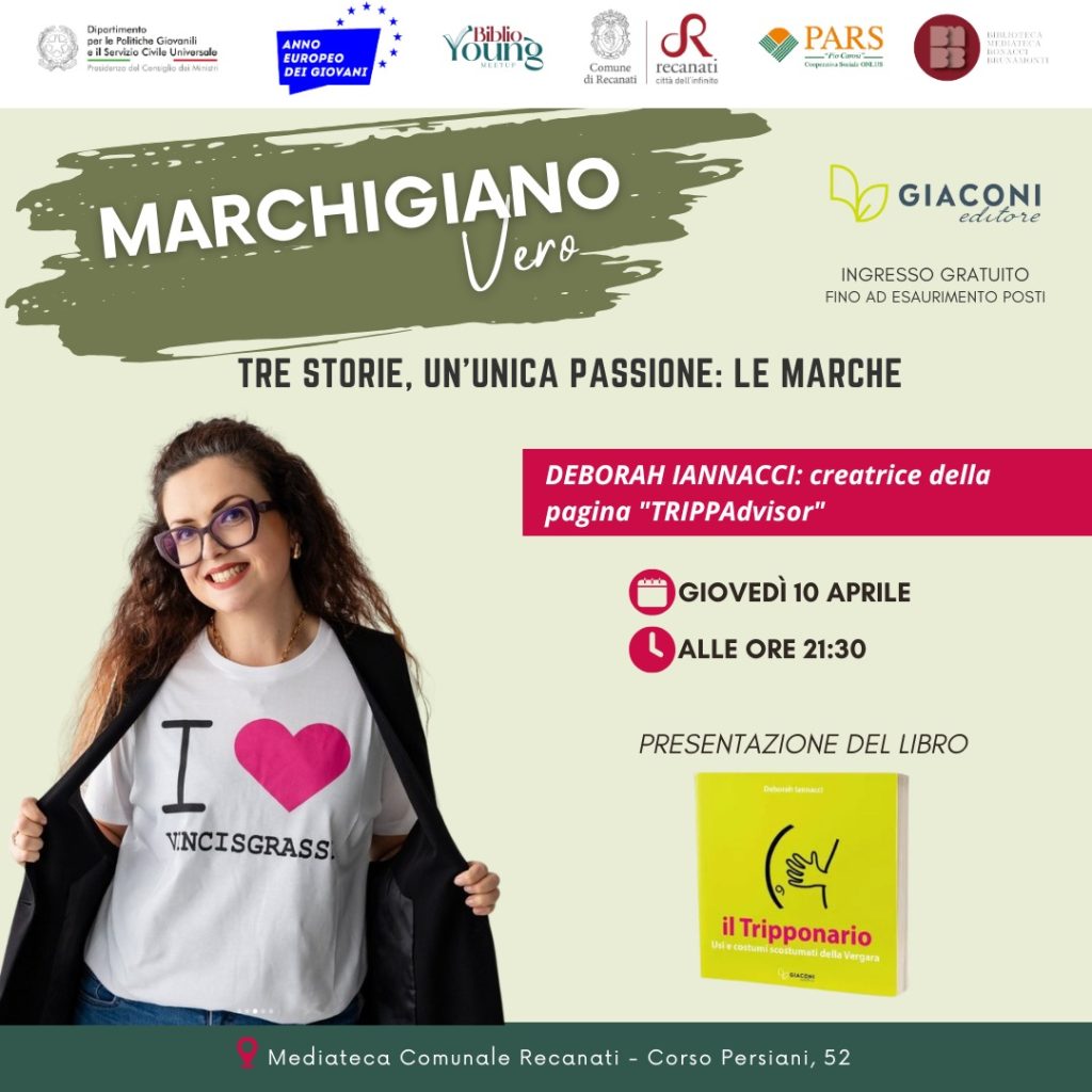 Mediateca Recanati – MARCHIGIANO VERO. Tre Storie, un’unica passione: le Marche – giovedì 10 aprile