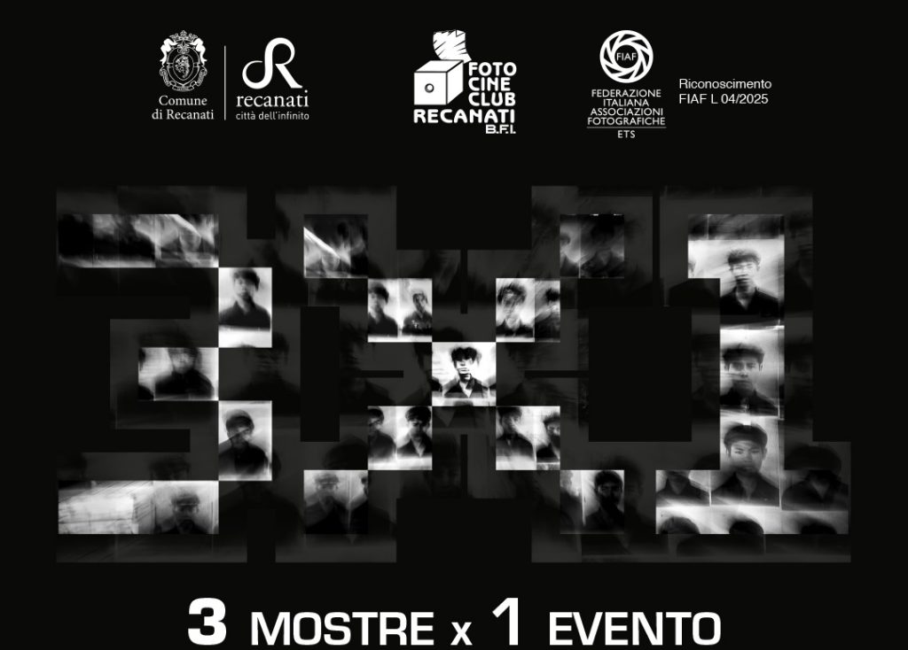 Il Fotocineclub Recanati inaugura il 26 Aprile una collettiva dei soci e le personali di Massimiliani, Pompei e Pieristè.