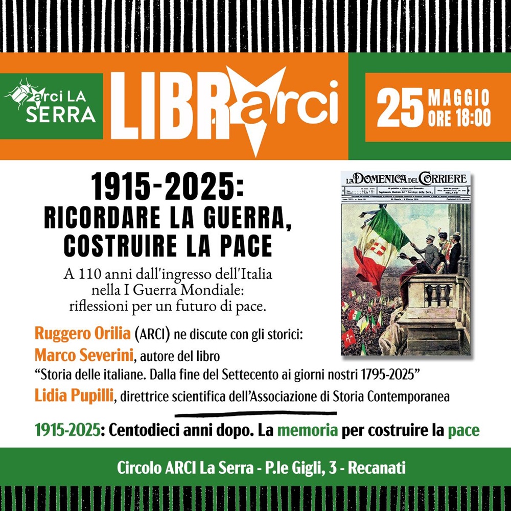 Calendario iniziative culturali all’Arci di Recanati