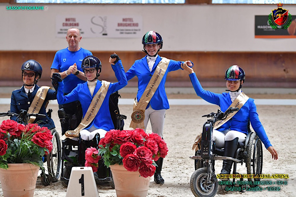 La Nazionale di Paradressage vince in casa. Decisivo il contributo di Federica Sileoni che porta a casa un argento individuale in Grado V