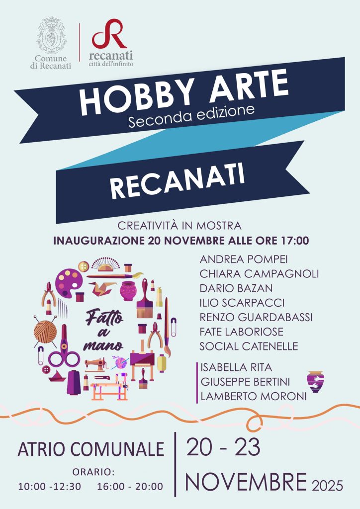 A Recanati torna “Hobby Arte”: una vetrina per la creatività e la cultura locale