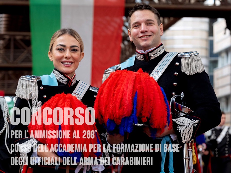 Concorso per il reclutamento di 65 allievi ufficiali dell’Arma dei Carabinieri