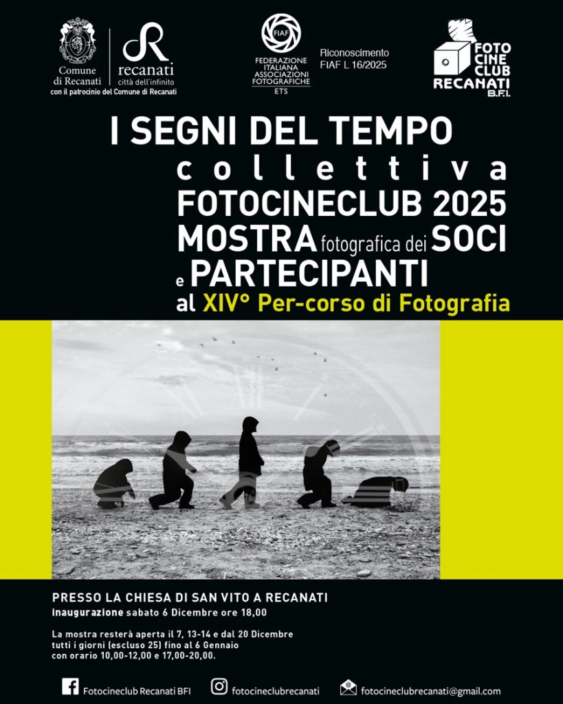 “I segni del Tempo”: la nuova mostra fotografica del Fotocineclub di Recanati nella Chiesa di san Vito