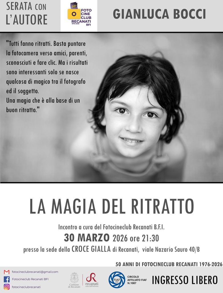 La magia del ritratto con il Fotocineclub di Recanati