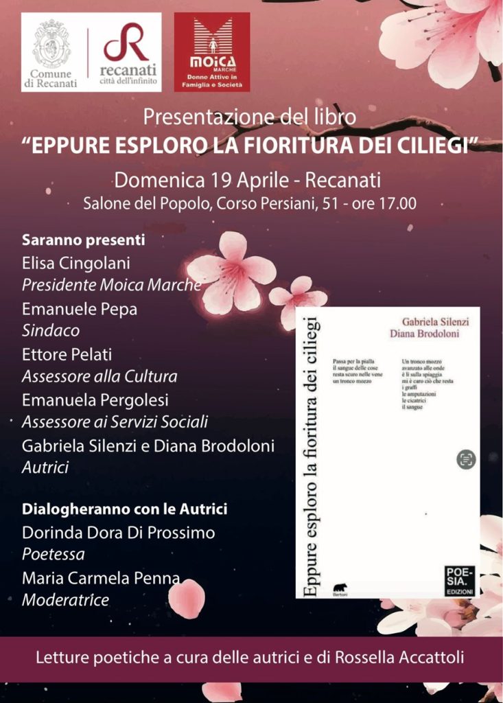 “Eppuro esploro la fioritura dei ciliegi” – Presentazione libro a Recanati