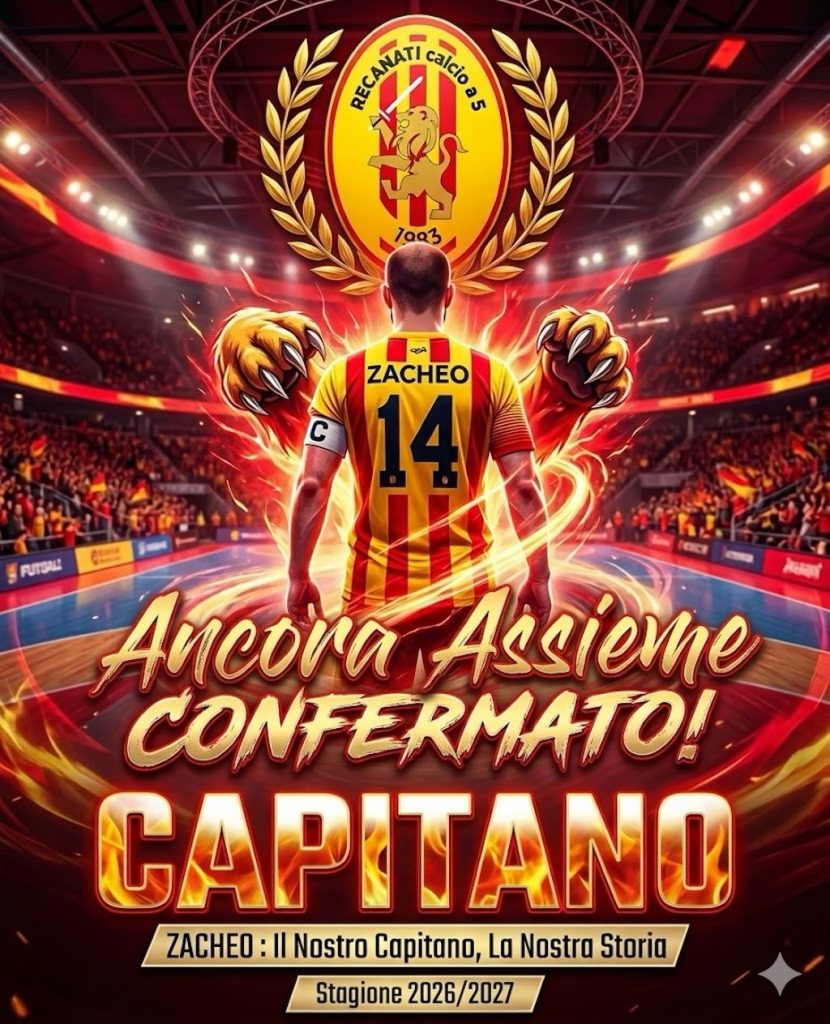 Recanati calcio a 5 è capitan Zacheo avanti insieme