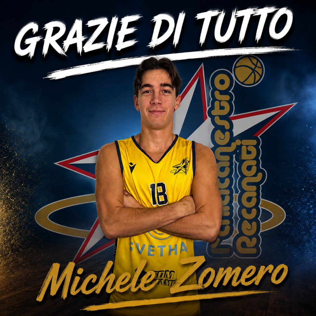 La pallacanestro Recanati saluta e ringrazia Michele Zomero