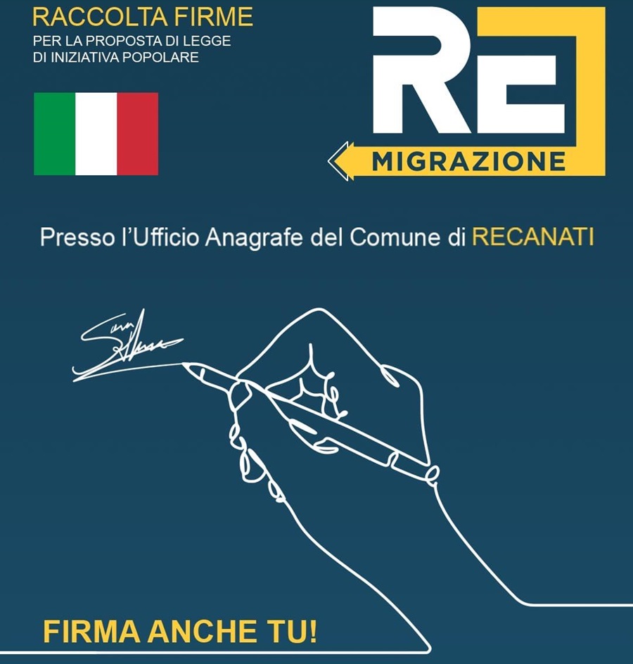 Remigrazione e sicurezza: a Recanati si firma per la proposta di legge popolare. Mariani (Lega): “Passano i fatti del Governo, non le parole”
