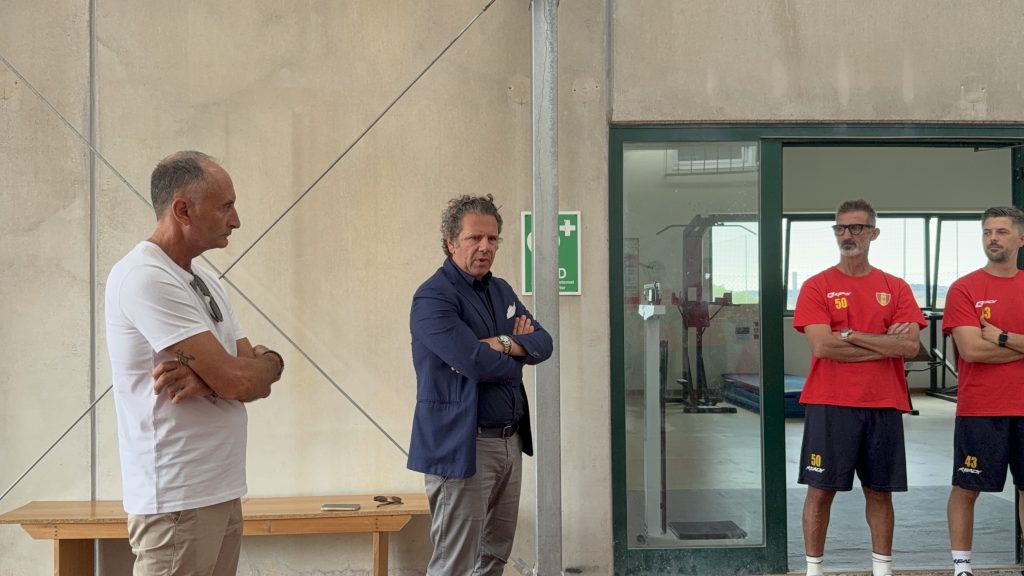 Prima settimana di lavoro alla recanatese, il saluto del presidente Guzzini e della dirigenza a giocatori e staff